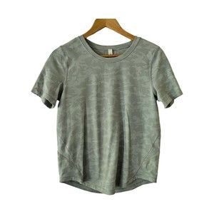 LULULEMON Shirt Long Distance Short‎ Sleeve Incognito Camo